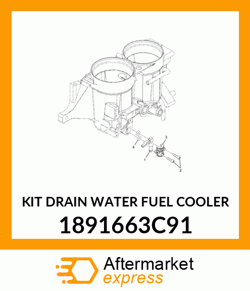 KIT DRAIN WATER FUEL COOLER 1891663C91