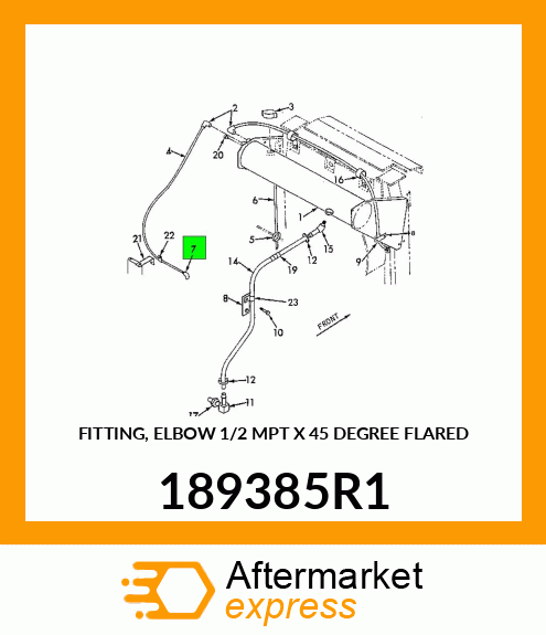 FITTING, ELBOW 1/2" MPT X 45 DEGREE FLARED 189385R1