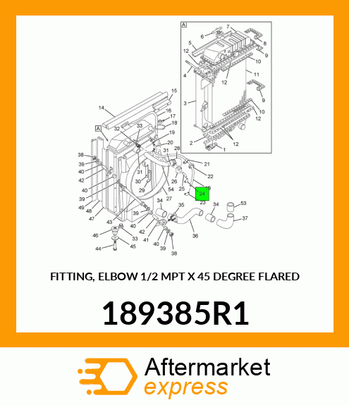 FITTING, ELBOW 1/2" MPT X 45 DEGREE FLARED 189385R1