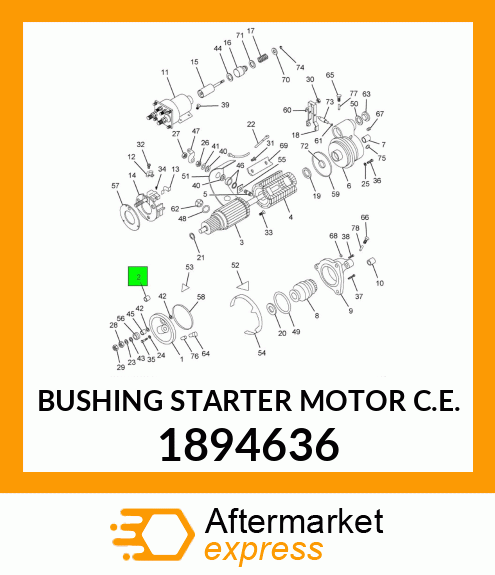 BUSHING STARTER MOTOR C.E. 1894636