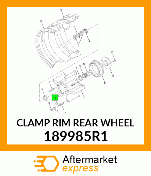 CLAMP RIM REAR WHEEL 189985R1