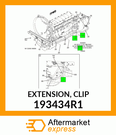 EXTENSION, CLIP 193434R1