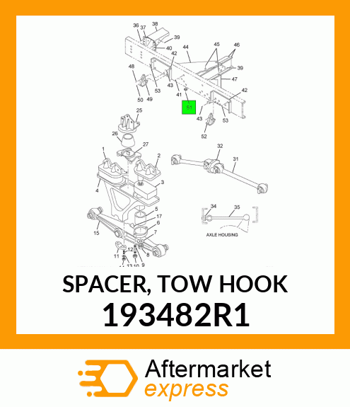 SPACER, TOW HOOK 193482R1