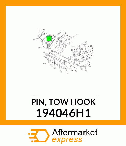 PIN, TOW HOOK 194046H1