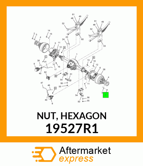NUT, HEXAGON 19527R1