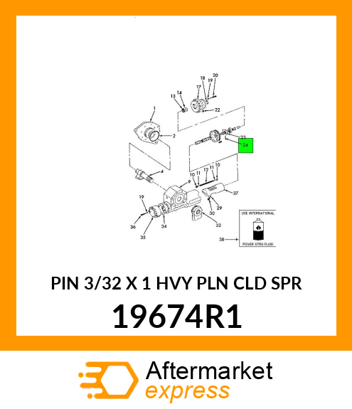 PIN 3/32 X 1 HVY PLN CLD SPR 19674R1