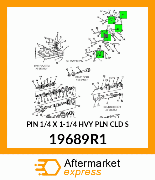 PIN 1/4 X 1-1/4 HVY PLN CLD S 19689R1