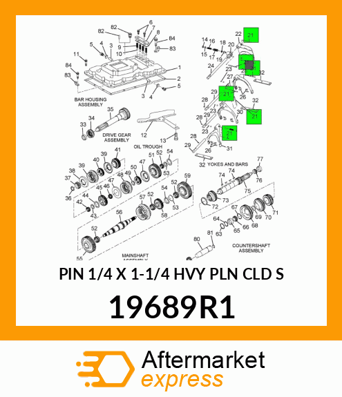 PIN 1/4 X 1-1/4 HVY PLN CLD S 19689R1