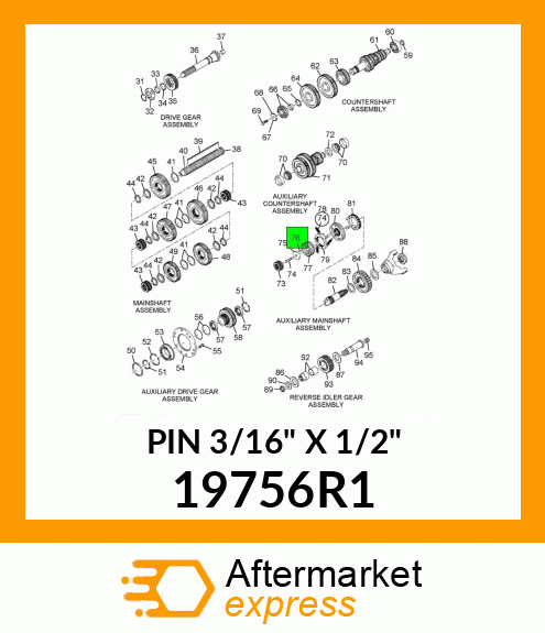 PIN 3/16" X 1/2" 19756R1