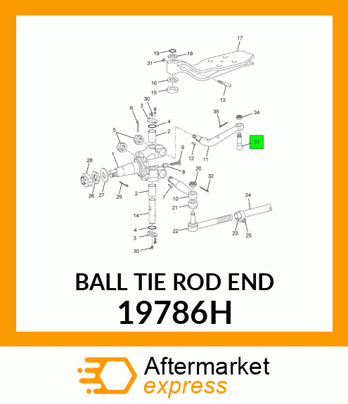 BALL TIE ROD END 19786H