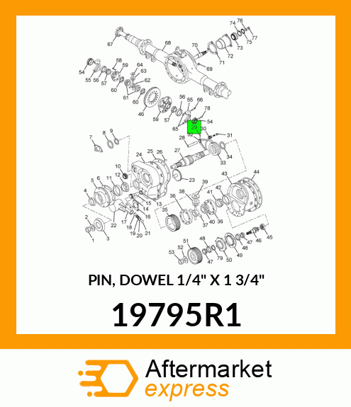 PIN, DOWEL 1/4" X 1 3/4" 19795R1