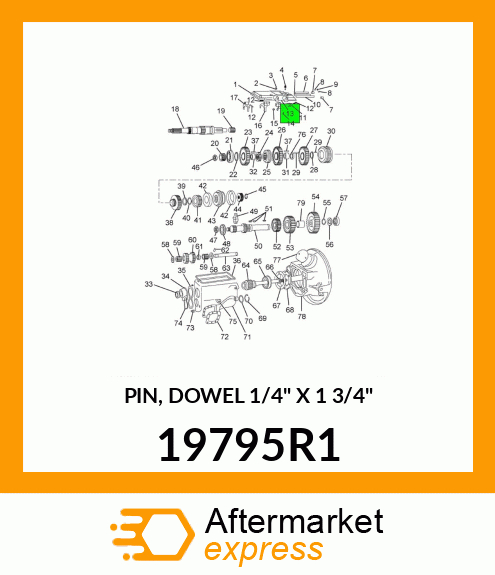 PIN, DOWEL 1/4" X 1 3/4" 19795R1