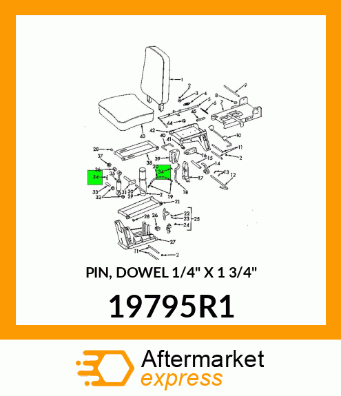 PIN, DOWEL 1/4" X 1 3/4" 19795R1