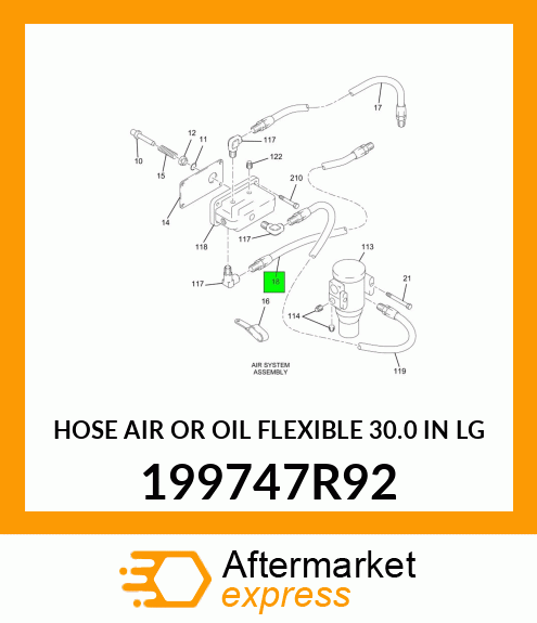 HOSE AIR OR OIL FLEXIBLE 30.0 IN LG 199747R92