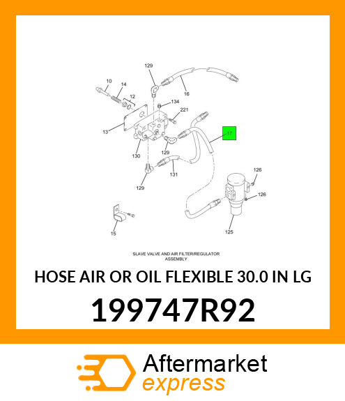 HOSE AIR OR OIL FLEXIBLE 30.0 IN LG 199747R92