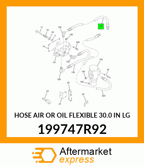 HOSE AIR OR OIL FLEXIBLE 30.0 IN LG 199747R92