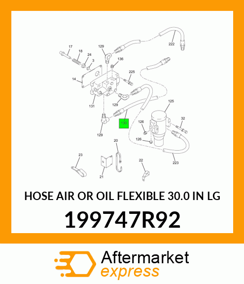 HOSE AIR OR OIL FLEXIBLE 30.0 IN LG 199747R92