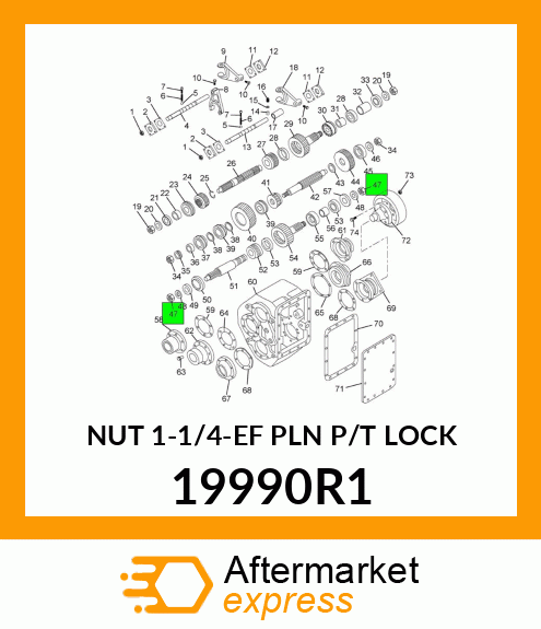 NUT 1-1/4-EF PLN P/T LOCK 19990R1