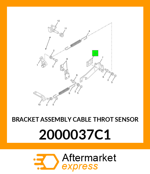 BRACKET ASSEMBLY CABLE THROT SENSOR 2000037C1
