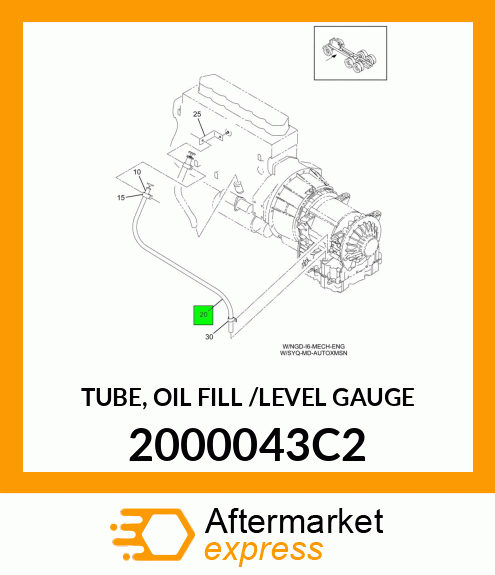 TUBE, OIL FILL /LEVEL GAUGE 2000043C2