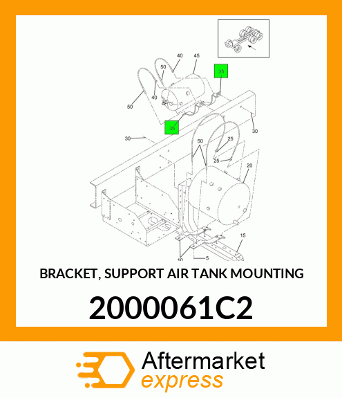 BRACKET, SUPPORT AIR TANK MOUNTING 2000061C2