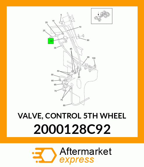 VALVE, CONTROL 5TH WHEEL 2000128C92