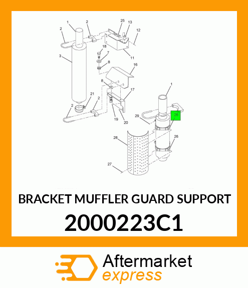 BRACKET MUFFLER GUARD SUPPORT 2000223C1