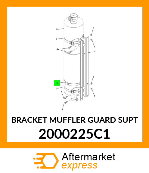 BRACKET MUFFLER GUARD SUPT 2000225C1