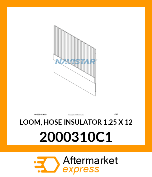 LOOM, HOSE INSULATOR 1.25" X 12" 2000310C1