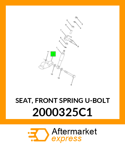 SEAT, FRONT SPRING U-BOLT 2000325C1