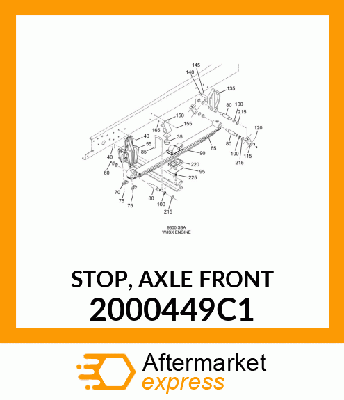 STOP, AXLE FRONT 2000449C1