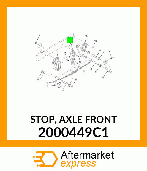 STOP, AXLE FRONT 2000449C1