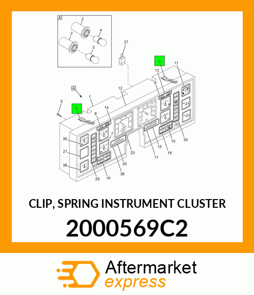 CLIP, SPRING INSTRUMENT CLUSTER 2000569C2