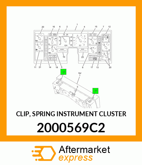 CLIP, SPRING INSTRUMENT CLUSTER 2000569C2