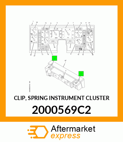 CLIP, SPRING INSTRUMENT CLUSTER 2000569C2