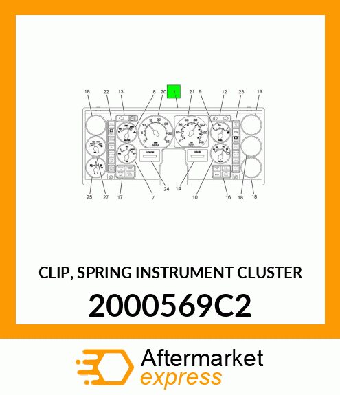 CLIP, SPRING INSTRUMENT CLUSTER 2000569C2