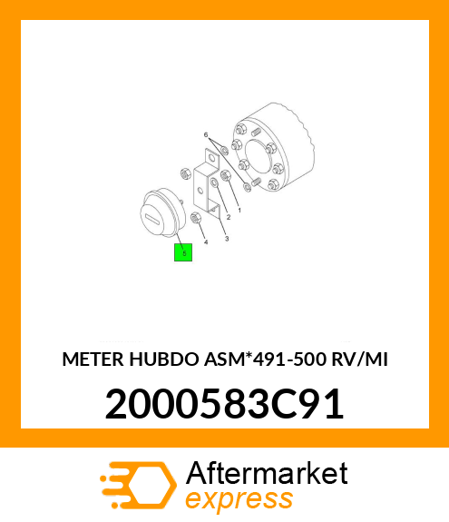 METER HUBDO ASM*491-500 RV/MI 2000583C91