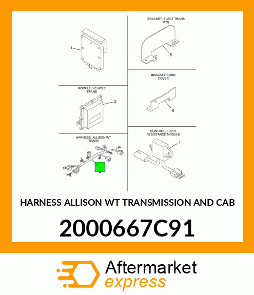 HARNESS ALLISON WT TRANSMISSION AND CAB 2000667C91