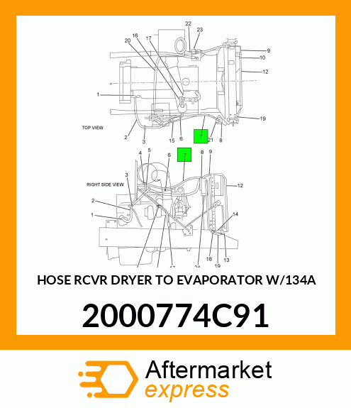 HOSE RCVR DRYER TO EVAPORATOR W/134A 2000774C91