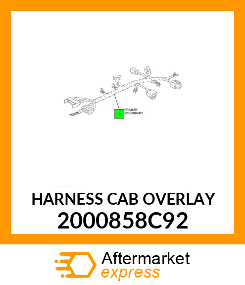 HARNESS CAB OVERLAY 2000858C92