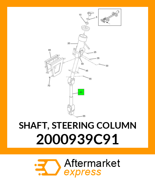 SHAFT, STEERING COLUMN 2000939C91