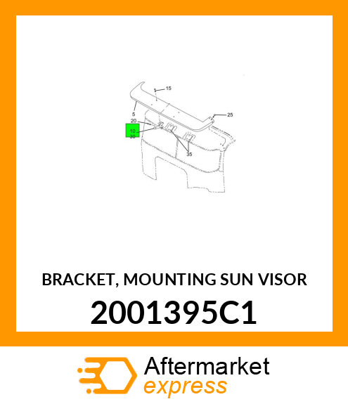 BRACKET, MOUNTING SUN VISOR 2001395C1