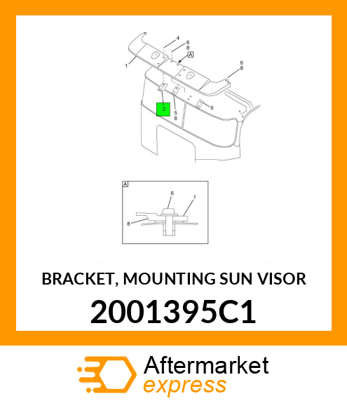 BRACKET, MOUNTING SUN VISOR 2001395C1