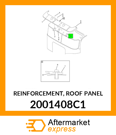 REINFORCEMENT, ROOF PANEL 2001408C1