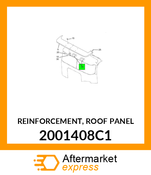 REINFORCEMENT, ROOF PANEL 2001408C1