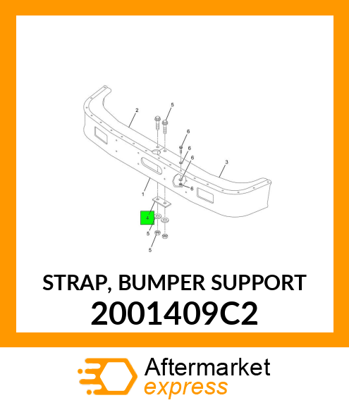 STRAP, BUMPER SUPPORT 2001409C2