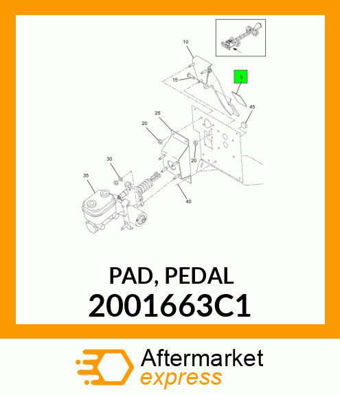 PAD, PEDAL 2001663C1