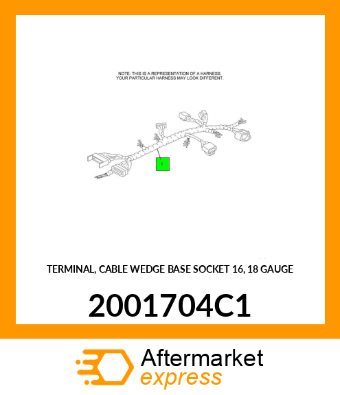 TERMINAL, CABLE WEDGE BASE SOCKET 16, 18 GAUGE 2001704C1