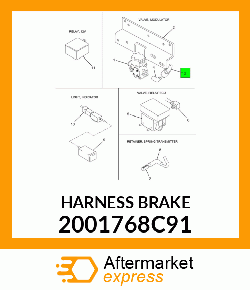 HARNESS BRAKE 2001768C91