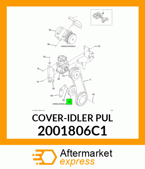 COVER, DUST IDLER PULLEY 2001806C1
